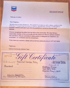 Chevron offers free pizza