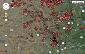 Map of Oklahoma injection wells (click to enlarge)