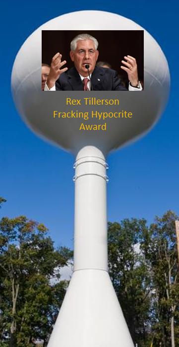 Rex Tillerson Fracking Hypocrisy Award