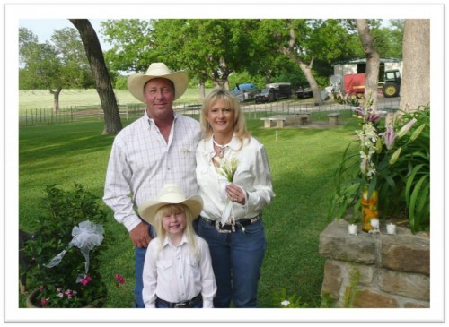 Bob, Lisa and Emma at the wedding