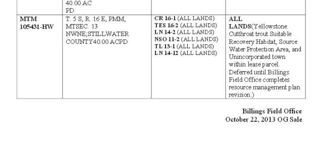 The BLM decision on the Dean parcel