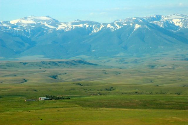 The Beartooths from the air